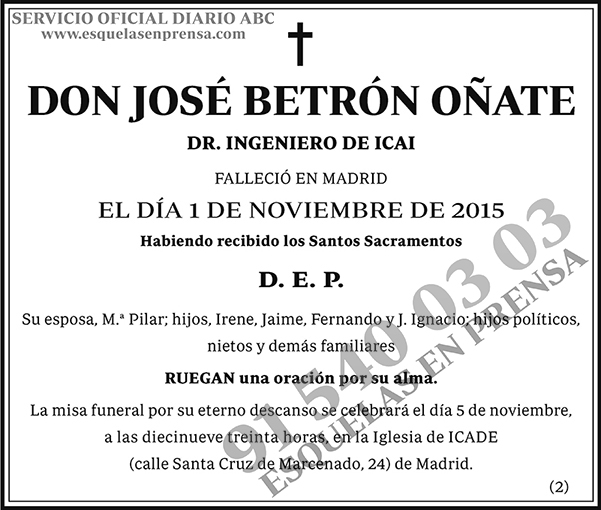 José Betrón Oñate